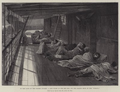 Till The Land of the Golden Nugget, en het natt i Röda havet, på salongsdäcket i Oceana av William Heysham Overend