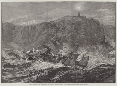Vraket av HMS Wasp på Tory Island, Donegal av William Heysham Overend