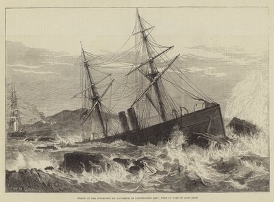 Ångfartyget St Lawrence vrak på Paternoster Reef, väster om Kap det goda hoppet av William Heysham Overend