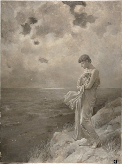 Sonnet: "När jag är rädd att jag kan upphöra att vara", 1887 av William Hicok Low