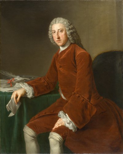 William Pitt, senare förste earl av Chatham (1708-1778), cirka 1754 (olja på duk) av William Hoare