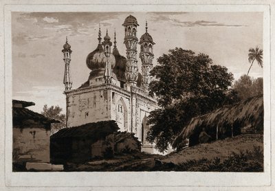 En moské vid Gazipoor( av William Hodges