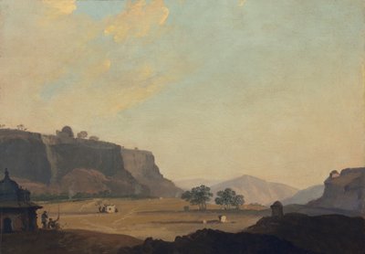 Utsikt nära Fort Gwalior, Indien, ca 1783 av William Hodges