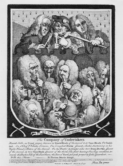 En konsultation av läkare, 1736 av William Hogarth