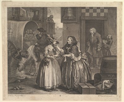 A Harlots Progress, tavla 1, april 1732. av William Hogarth