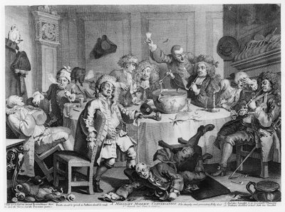 Ett modernt midnattssamtal av William Hogarth