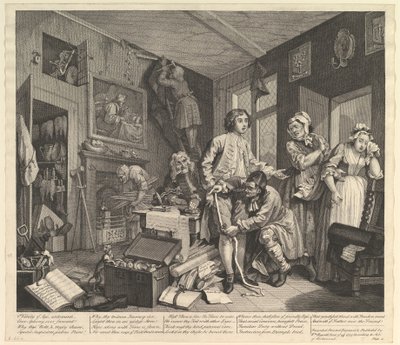 A Rakes Progress, tavla 1, 25 juni 1735. av William Hogarth