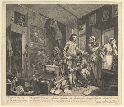 A Rakes Progress, tavla 1, 25 juni 1735. av William Hogarth