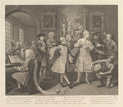 A Rakes Progress, tavla 2, 25 juni 1735. av William Hogarth