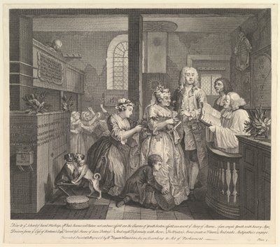 A Rakes Progress, skylt 5, 25 juni 1735. av William Hogarth