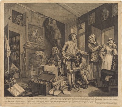 En rakes framsteg: pl.1 av William Hogarth