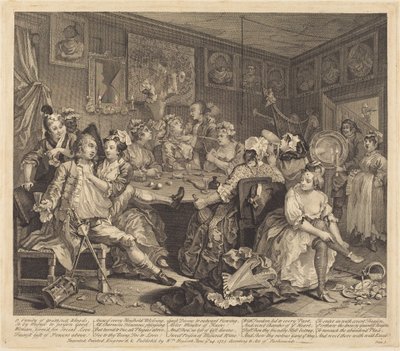 En slösaktig mans karriär: blad 3 av William Hogarth