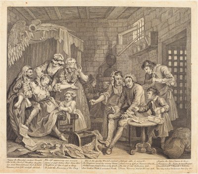 A Rakes framsteg: pl.7 av William Hogarth