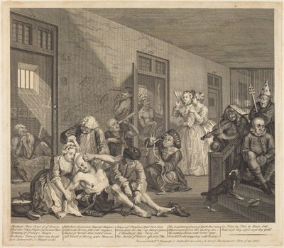 En slösaktigs levnad: plansch 8 av William Hogarth