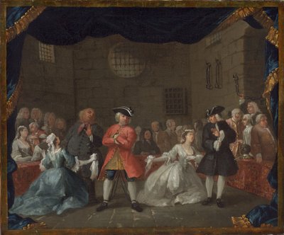 En scen från Tiggarens Opera av William Hogarth