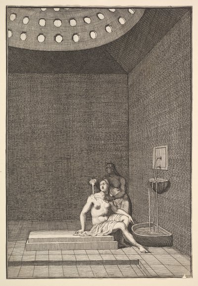 Ett turkiskt bad Aubry de La Mottrayes färdas genom Europa, Asien och in i del o..., 1723-24. av William Hogarth