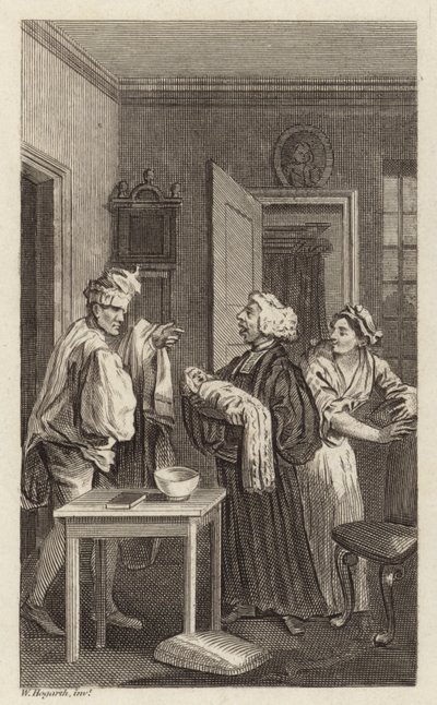 En scen ur Tristram Shandy av William Hogarth
