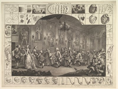 Analysis of Beauty, tavla 2, 5 mars 1753. av William Hogarth