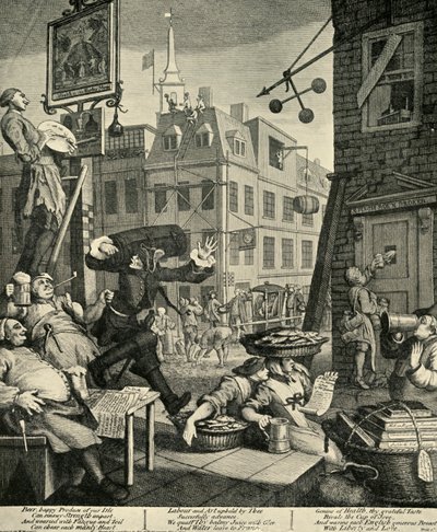 Beer Street, 1751, 1925. av William Hogarth