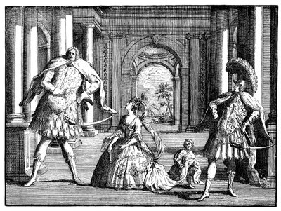 Berenstat, Cuzzoni och Senesino c1725. av William Hogarth