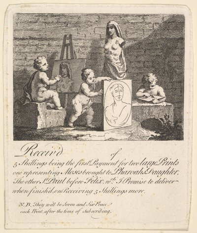 Pojkar som tittar på naturen, 1731-51. av William Hogarth
