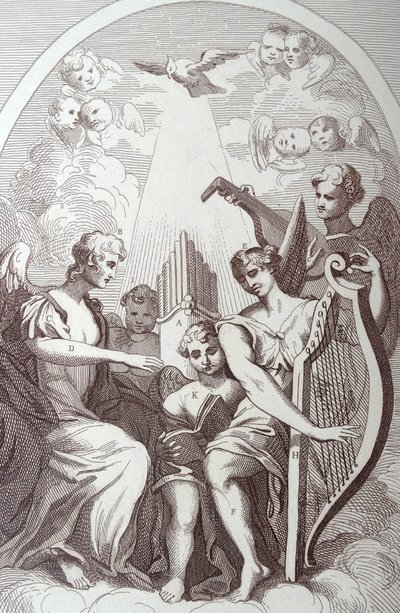 Burlesk på Kents altartavla på St Clement Danes av William Hogarth