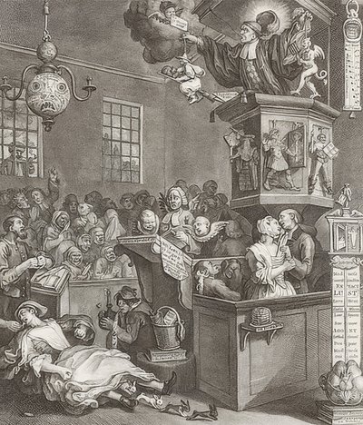 Godtrohet, vidskepelse och fanatism. 1762 1762 av William Hogarth