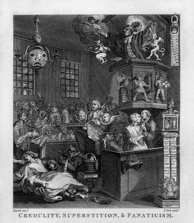 Godtrohet, vidskepelse och fanatism av William Hogarth av William Hogarth
