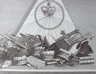 Krona, mitres, Maces, etc av William Hogarth