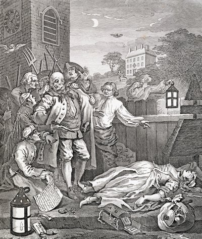 Grymhet i perfektion, från "Grymhetens fyra stadier" av William Hogarth