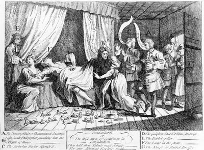 Cunicularii eller de vise männen från Godliman i samråd, 1726 av William Hogarth