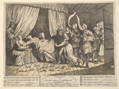 Cunicularii, eller de vise männen från Godlimon i samråd, december 1726. av William Hogarth