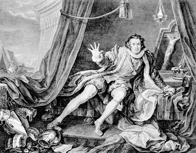 David Garrick som Richard III, 1746. av William Hogarth