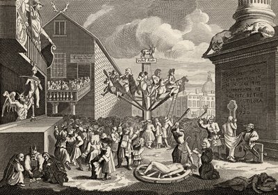 Emblematiskt tryck av Söderhavet, från "The Works of William Hogarth", publicerat 1833 (litografi) av William Hogarth