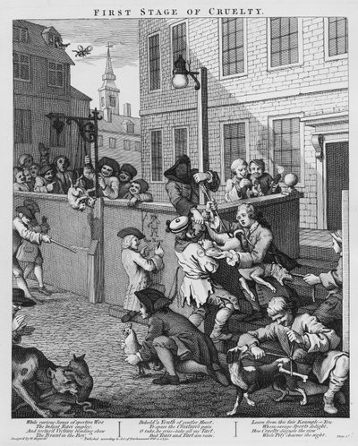 Första fasen av grymhet av William Hogarth