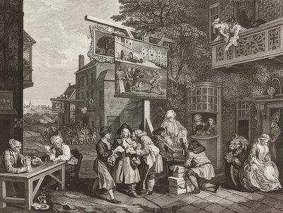 Fyra utskrifter av ett val / De allmänna valen. Blad 2: Sök efter röster. 1757 av William Hogarth