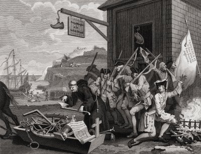 Frankrike, graverad av C. Armstrong, från "The Works of Hogarth", publicerad 1833 av William Hogarth