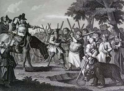 Frontispice till Samuel Butlers "Hudibras" av William Hogarth