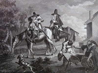Frontispice till Samuel Butlers "Hudibras" av William Hogarth