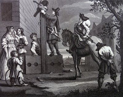 Frontispice till Samuel Butlers "Hudibras" av William Hogarth