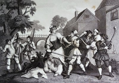 Frontispice till Samuel Butlers "Hudibras" av William Hogarth