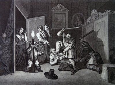 Frontispice till Samuel Butlers "Hudibras" av William Hogarth