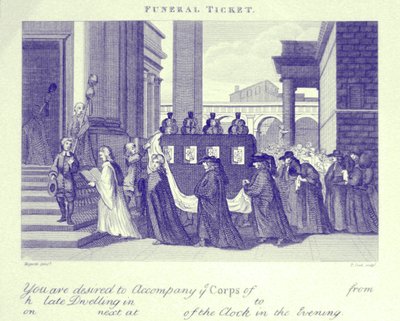 Begravningsbiljett av William Hogarth av William Hogarth