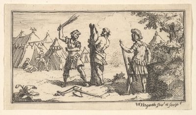 Fustigatio John Beaver, romerska militära straff, 1725, efter 1725. av William Hogarth