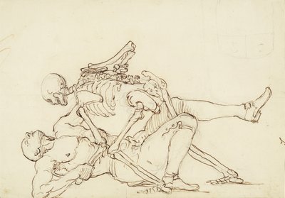 George Taylors epitafium, ca 1750 (penna och bläck över grafit på papper) av William Hogarth
