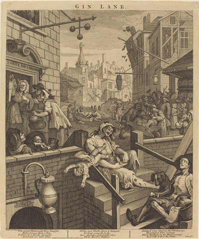 Gin Lane av William Hogarth