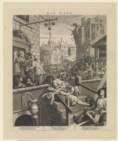 Gin Lane av William Hogarth