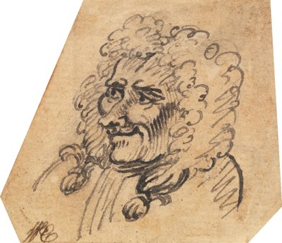 Grotesker Männerkopf av William Hogarth