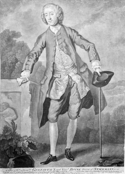 Gustavus Hamilton, graverad av Andrew Miller av William Hogarth