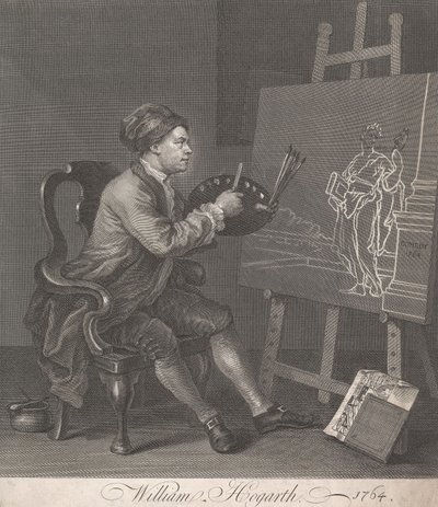 Hogarth målar den komiska musan av William Hogarth